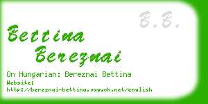 bettina bereznai business card